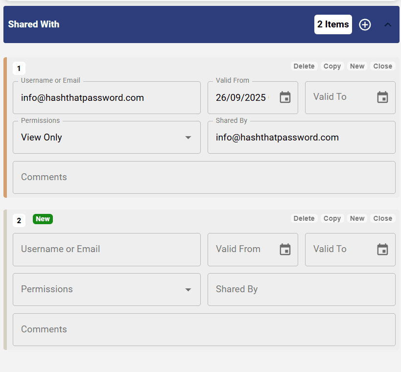 Sharing permissions UI screenshot